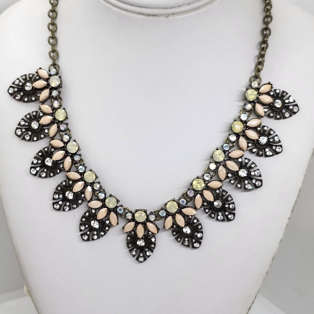 Rhinestone Collar Statement Necklace